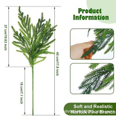 Simulation Pine Needles, Specially Designed For Christmas Atmosphere, Green Plant Decoration, Christmas Tree Accessories, Artificial Pe Pine Branches
