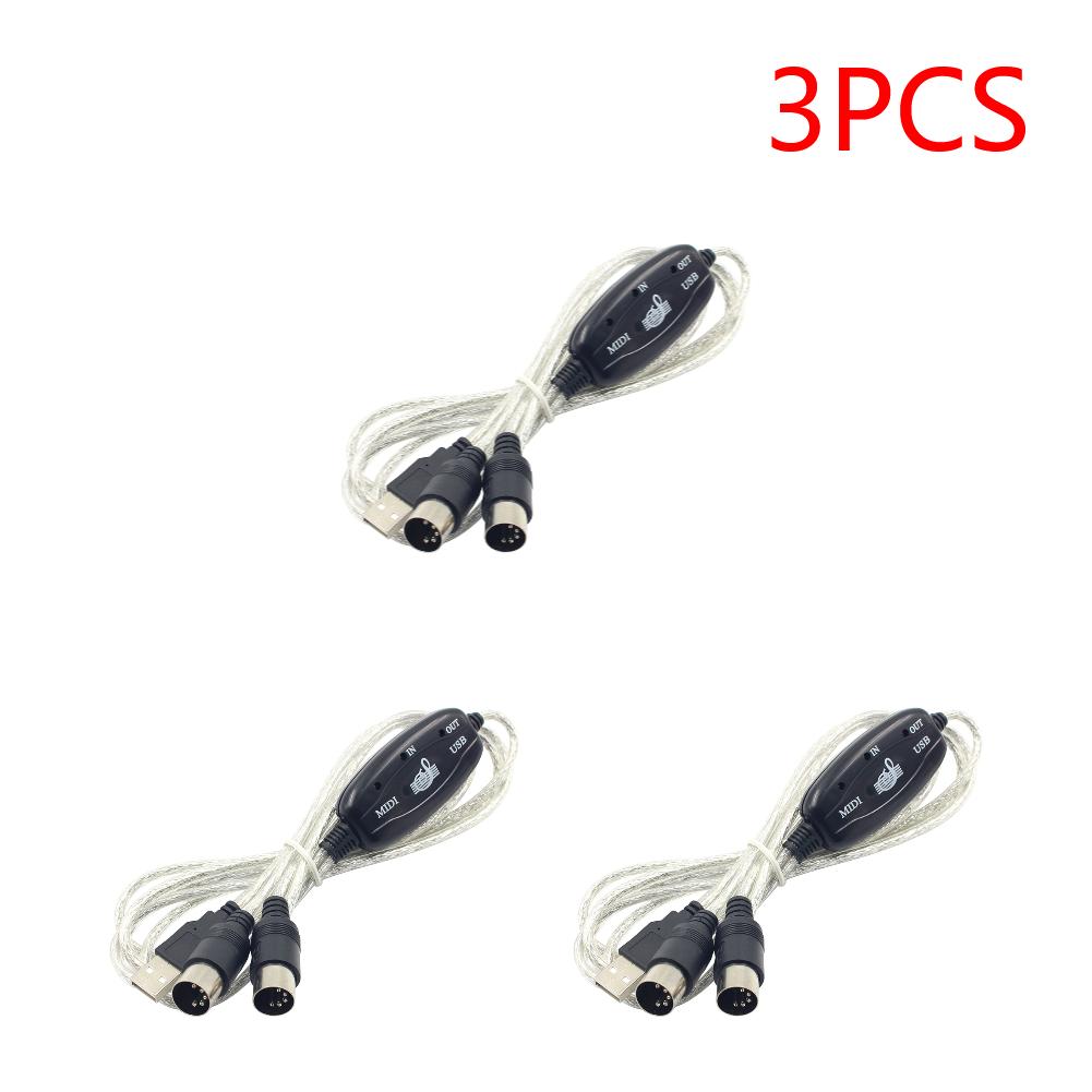 Professionelles MIDI-Kabel Elektronisches Tastatur-Adapterkabel USB IN-OUT PC zu Musik Musikalisch Angenehmes Instrumentenzubehör