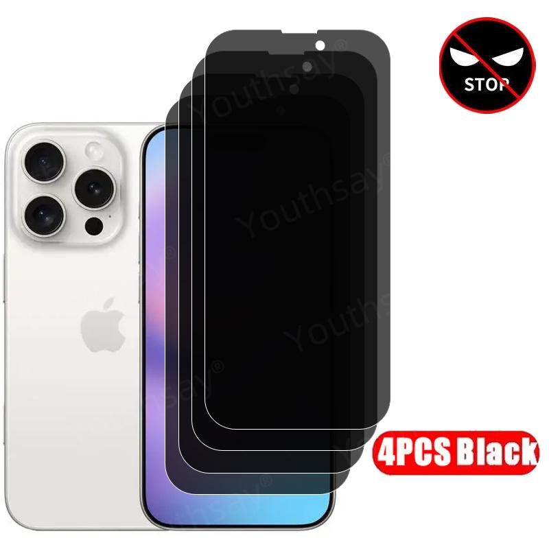 Privacy Screen Protector For iphone 16 Pro Max Tempered Glass Anti-spy iphone 16 15 Pro Max Protective Phone Anti Peeping Film
