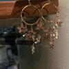 1 Pair Of Bohemian Elegant Floral Fringe Pendant Earrings, Suitable For Daily And Wedding Occasions, Suitable For All Seasons