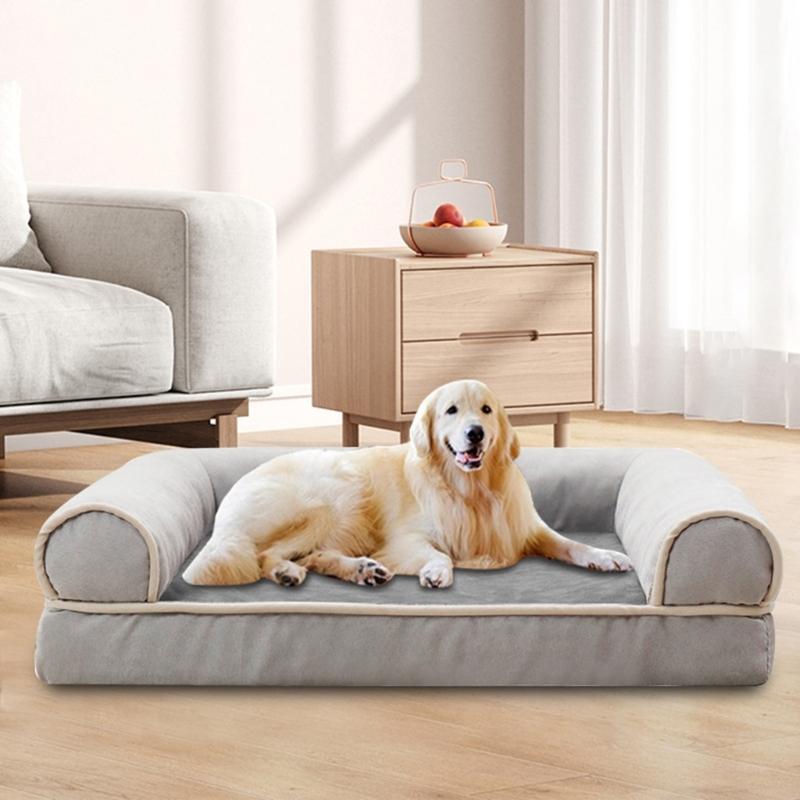 Dog Puppy Bed Rectangular Base Detachable Cushion Sofa for Small to Medium Pet Creative Pet Bed Cute Nest