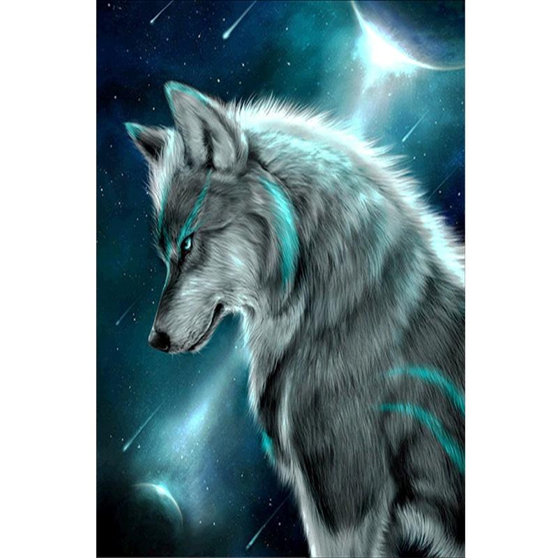 

5d Diy полный набор алмазов для рисования властный Тигр Лев гепард волк животное настенная живопись вышивка крестиком домашний декор 30x60CM