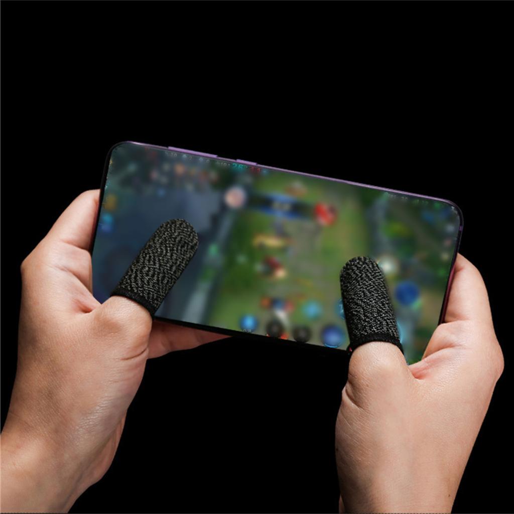 Gaming Finger Sleeve Mobile Game Controller Thumb Sleeve Touch Screen Finger Cover Breathable Anti SlipBlack Edge