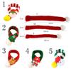 Santa Claus Puppy Kitten Christmas Scarf Elk Pet Color Blocked Scarf Pet Warm Knitted Scarf  Autumn