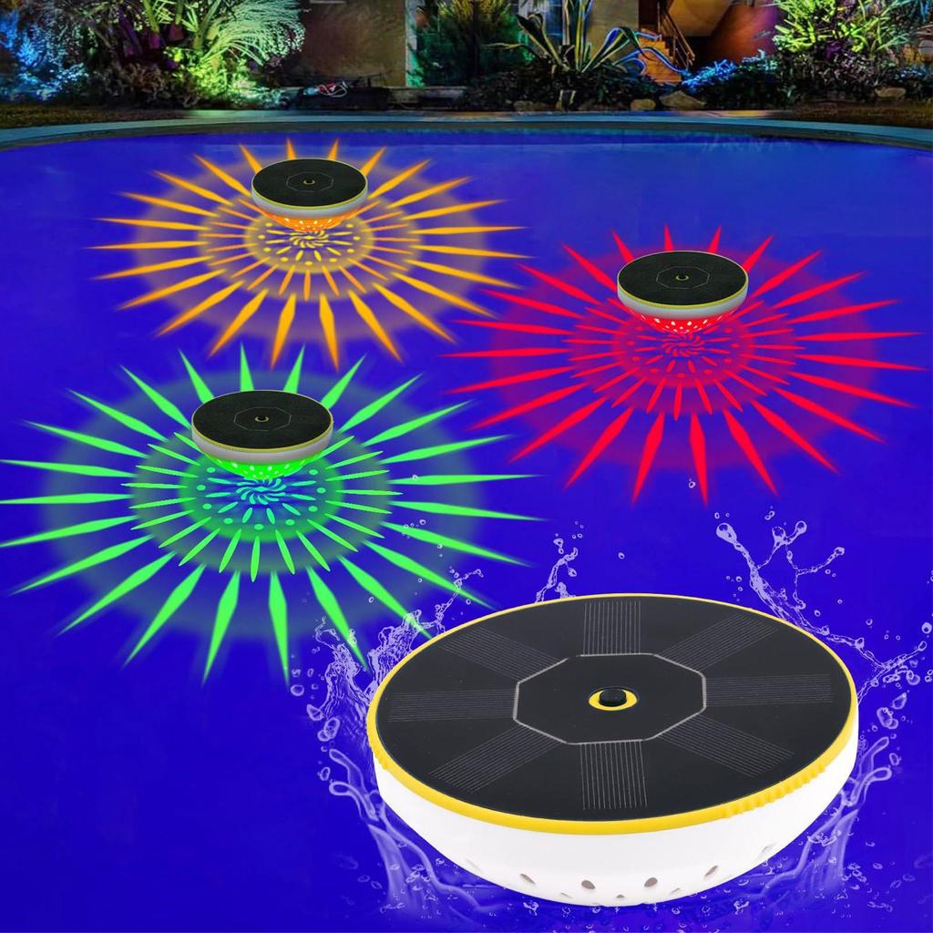 Solar Floating Pool Lights Color Changing LED Floating Pool Lights Solar Powered Pond Lamp for Outdoor Party Pond Beach Backyard