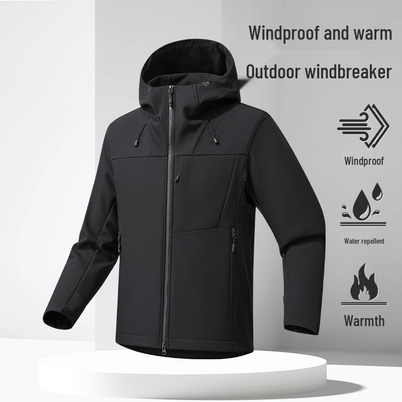 Wodoodporna Miękka Kurtka Softshell dla Par - Ciepła Odzież Sportowa na Zewnątrz do Wędkarstwa, Kolarstwa, Alpinizmu