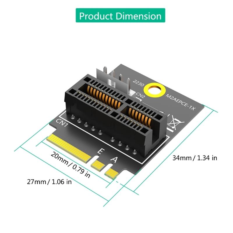 M.2 Key A+E To PCIE 1X Adapter PCIE Converter Card Easy Installation Risers Card 4Pin Power Supply Accessories