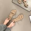Slippers, Women's, Women's Shoes, Summer, Square Toe, Fish Mouth, Sandals, Women's, Flat Bottomed Slippers