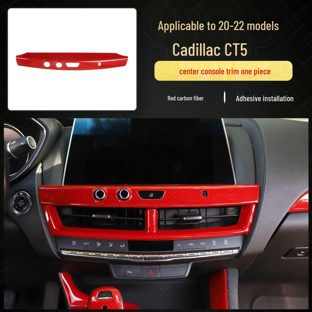 Cadillac CT5 (20-22) Carbon Fiber Interior Trim for Steering Wheel & Console