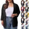 Women's Fall And Winter Fashion Casual Soild 3/4 Sleeve Mid-Length Cardigan Jacket