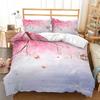 Spring Flowers Pink Sakura Comfortable Duvet Quilt Cover Pillowcase Bedding Set Children Bedroom Decoration Home Textile