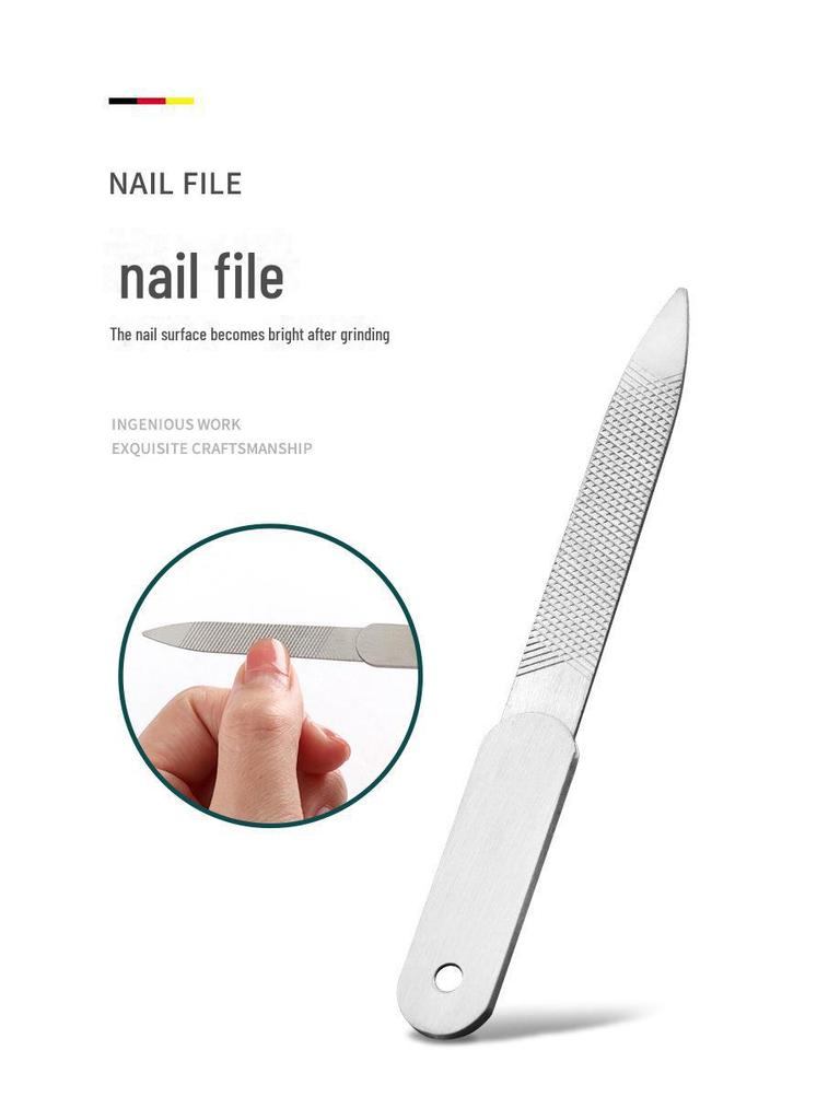 Stainless Steel Nail Clippers Set - 9-Piece Manicure Tools with Zipper Bag