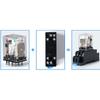 2pcs 8pin 10A electromagnetic relay 24V DC with built in LED indicator and socket base for household and industrial devices