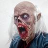 Scary Vampire Halloween Mask Set with White Hair Bloody Mouth Blind Bald Character Teeth Prop for Horror Theme Parties