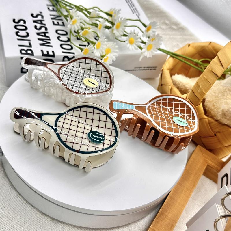 Kreativ Simulations Tennisketsjer Hårklo Eddikesyre Hajklemme Afslappet Hårnål Til Piger Hovedbeklædning Hårtilbehør