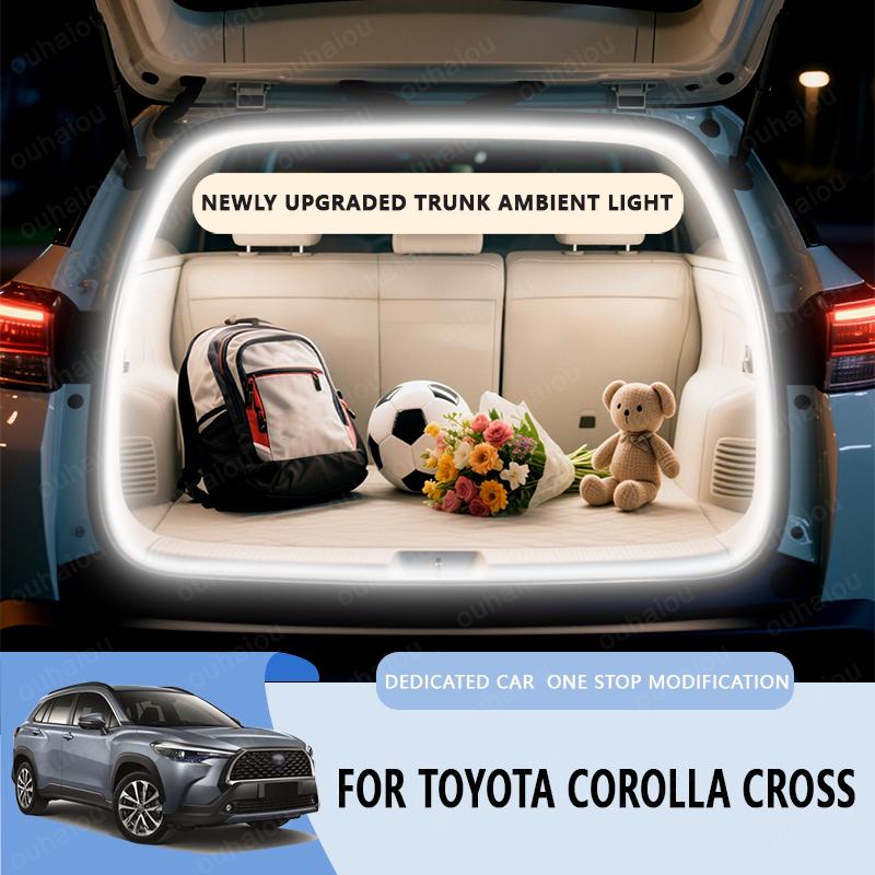 For Toyota series Corolla Yaris Cross trunk light Atmosphere lights modification light Rear Trunk LED Light Bar White warm white