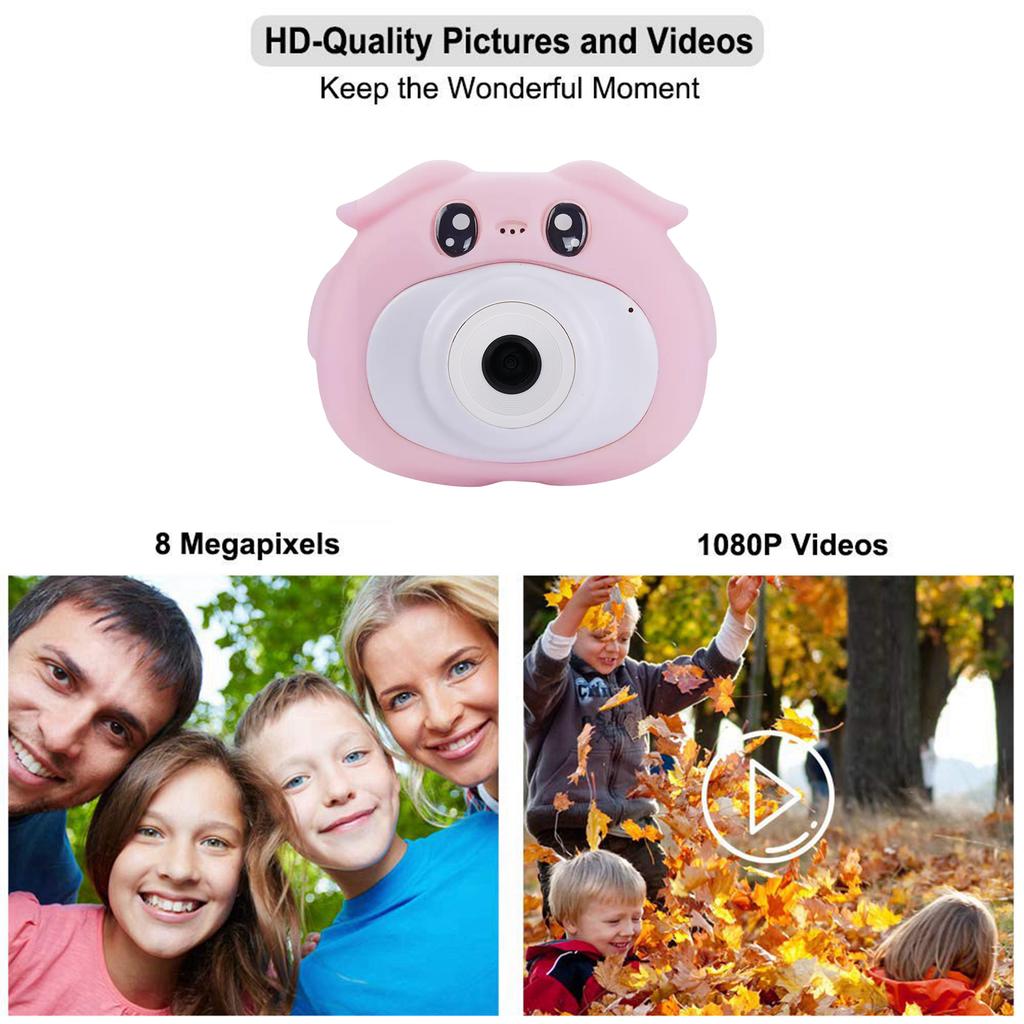 Children s Digital Camera, 8MP HD Kids Camera, 1080P Video Recorder, 2.0  Screen, 4X Zoom, Time-Lapse, and Fun Stickers for Photography