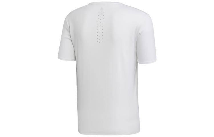 Adidas T Shirts Men's White Crew Neck Moderate Straight Fit DQ1847