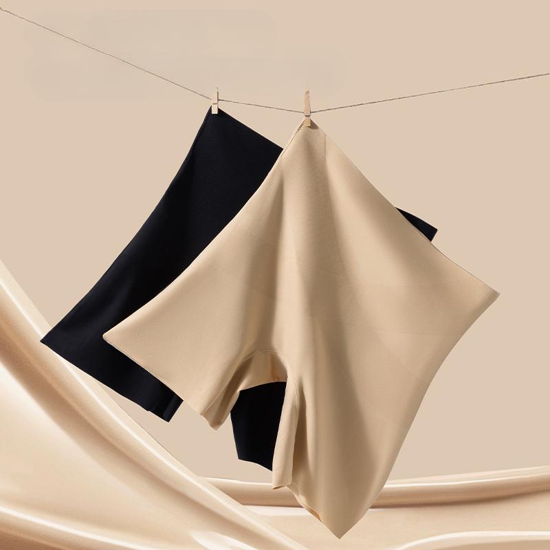 Liquid Foundation Safety Pants Women'S Anti-Light Leggings Summer Thin Ice Silk Seamless Non-Curling Two-In-One Underwear