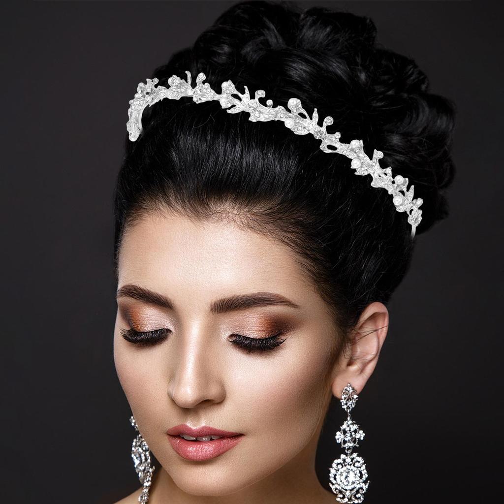 Rhinestones Crystal Headdress Fashion Hair Accessories Headpieces Princess Tiara Crown Headbands