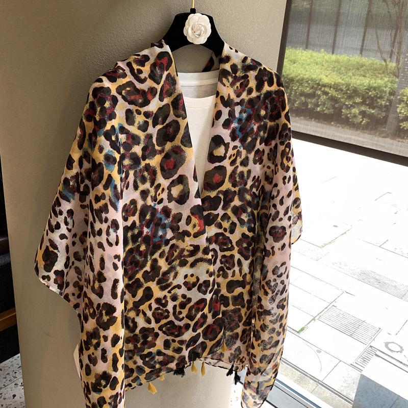 Old Qian Feng Cashew Nut Silk Scarf Women'S Spring, Autumn Winter Collocation Baotou Neck Protector Hanging Beard Ethnic Style Scarf Cardigan Shawl