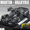 1/32 Scale Aston Martin Valkyrie AMR 001 Super Sports Car Alloy Diecast Metal Model Car Outdoor Collectibles Decoration Hobby Gift Boy