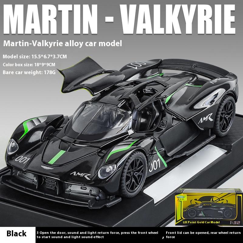 1/32 Scale Aston Martin Valkyrie AMR 001 Super Sports Car Alloy Diecast Metal Model Car Outdoor Collectibles Decoration Hobby Gift Boy