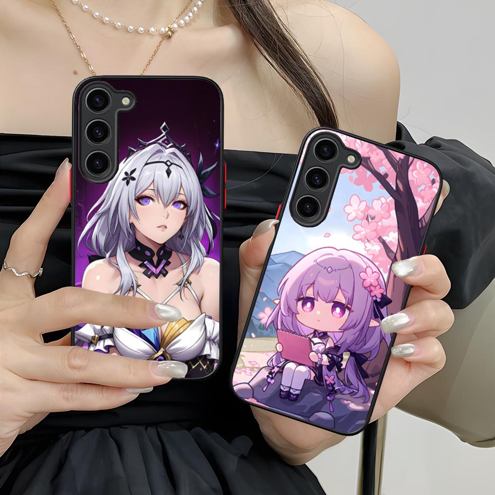 HSR Castorice Silicone Mobile Phone Case for Samsung Galaxy S26 S25 S24 S23 S22 S21 Plus FE Ultra Colorful Cover