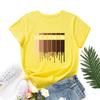 Summer Women's MELANIN Printed Cotton Loose Round Neck Short Sleeved T-Shirts Women’s