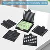 Sticky Note Holder with 5 Different Stencil, 3x3 Sticky Note Stencil Dispenser for Desk, Reble Memo Pad Organizer with Five Line Box Drawing Template
