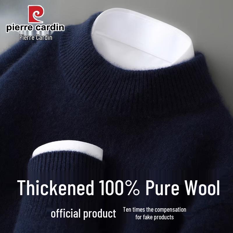 Pierre Cardin Men s 100% Pure Wool Mock Neck Sweater 2XL