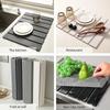 Dish Drying Mats Foldable Bath Mat Kitchen Counter Drying Mat Easy to Clean and Store for Dishes Bottles Cups Kitchen Utensils