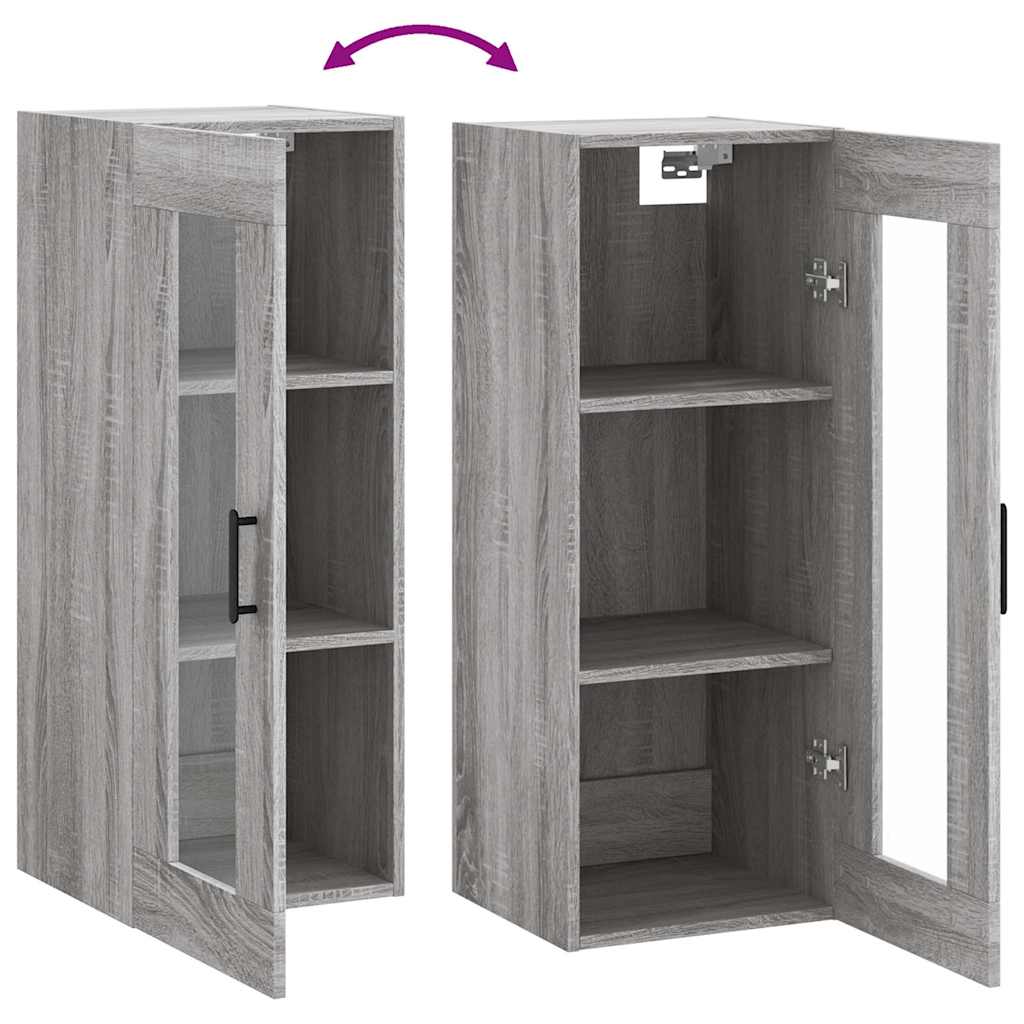 Wall Cabinet Gray Sonoma 34.5 x 34 x 90 cm