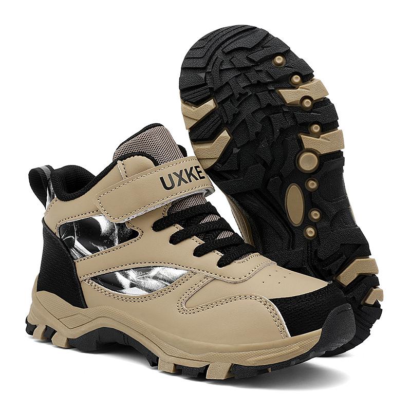 Autumn and Winter Boys' High Top Outdoor Sports Shoes Velcro Children's Boots Winter Sports Shoes