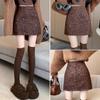 High Waist Leopard Print A-Line Midi Skirt for Women - 2025 Summer Spicy Girl Petite Casual Fashion Bodycon