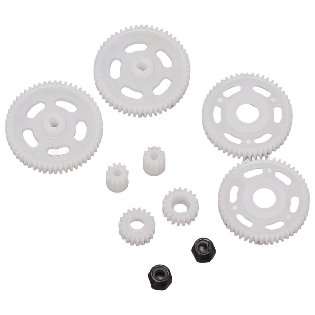 RC Motor Pinion Gear Set White Lightweight for Axial SCX24 124 Remote Control Model Vehicle
