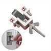 1Pc Portable Door Lock Dual Nut Adjustment Body Hotel Door Locks Self-Defense Door Stopper Travel Anti-theft Safety Lock.