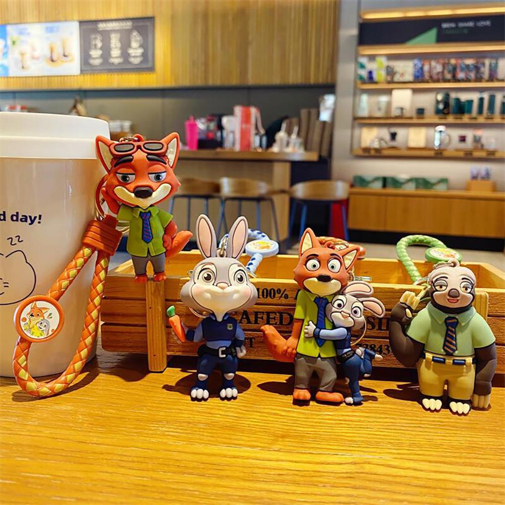 Kawaii Animal Keychain Key Ring Bag Charm for Backpack Purse Car Key Accessories Ornament Gift for Child