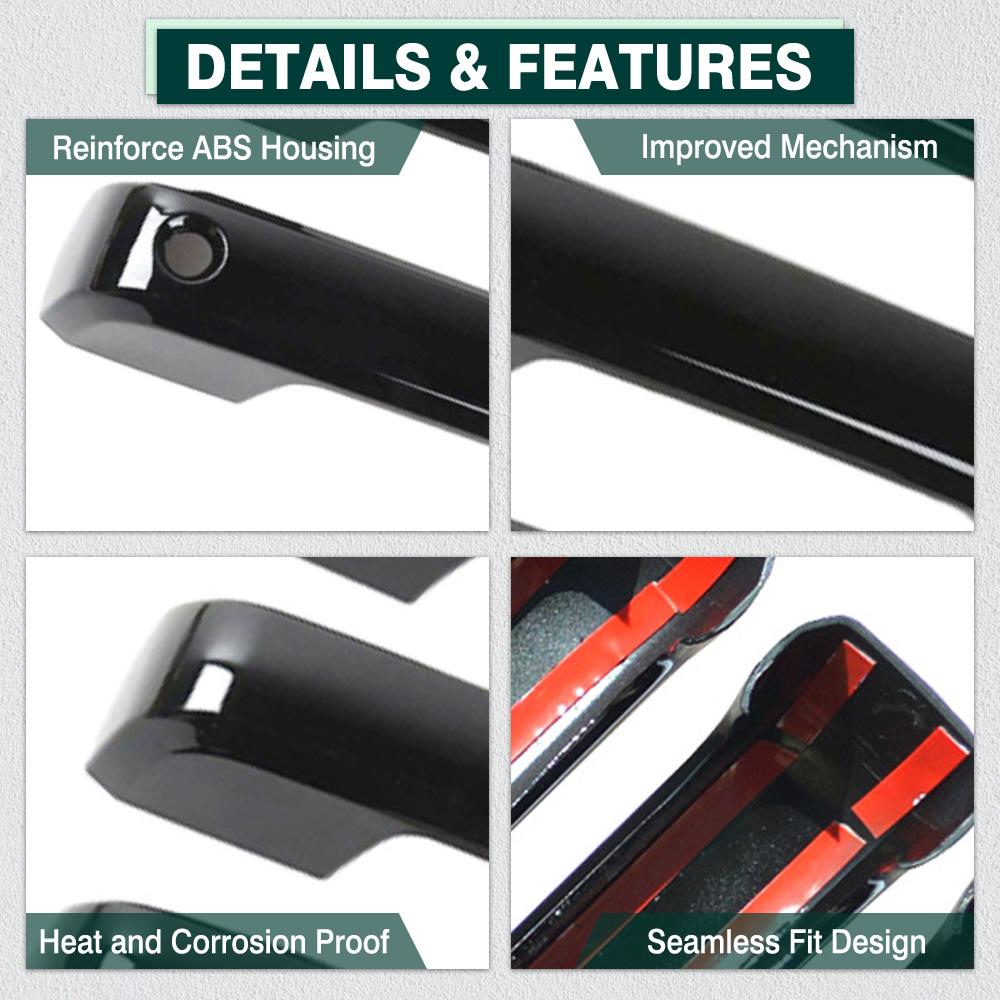 Car Door Handle Covers For Ford F150 F-150 2015 2016 2017 2018 2019 2020 Carbon Fiber Black Car Door Handle Cover Trim Stickers
