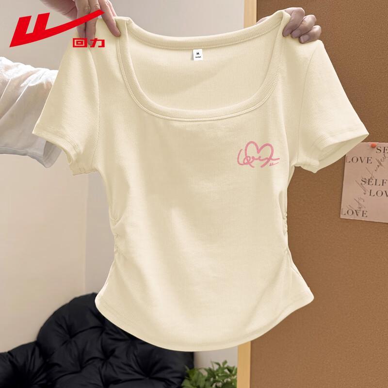 Warrior Women s Slim Fit Round Neck T-Shirt with Heart Line Print L