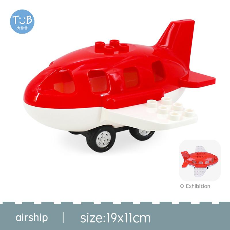 Big Size Building Blocks Sports Car Bus Jeep Truck Accessories Bricks Compatible with Duplos Children DIY Parts Kids Toys Gift