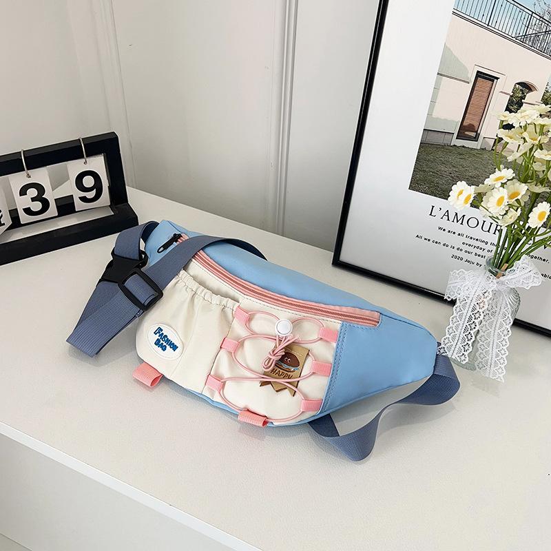 

Нишевая японская ретро оригинальная нагрудная сумка женская с чувством дизайна спортивная повседневная универсальная личность контрастного цвета сумка-мессенджер синий