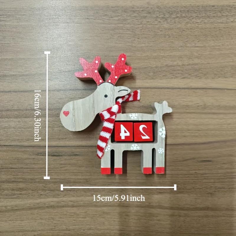 1 Stück Countdown-Kalender aus Holz - 3D-Feiertagsdeko, Perfekt für Party- und Heimdekoration, Atmosphärenschaffung, Bevorzugtes Geschenk.