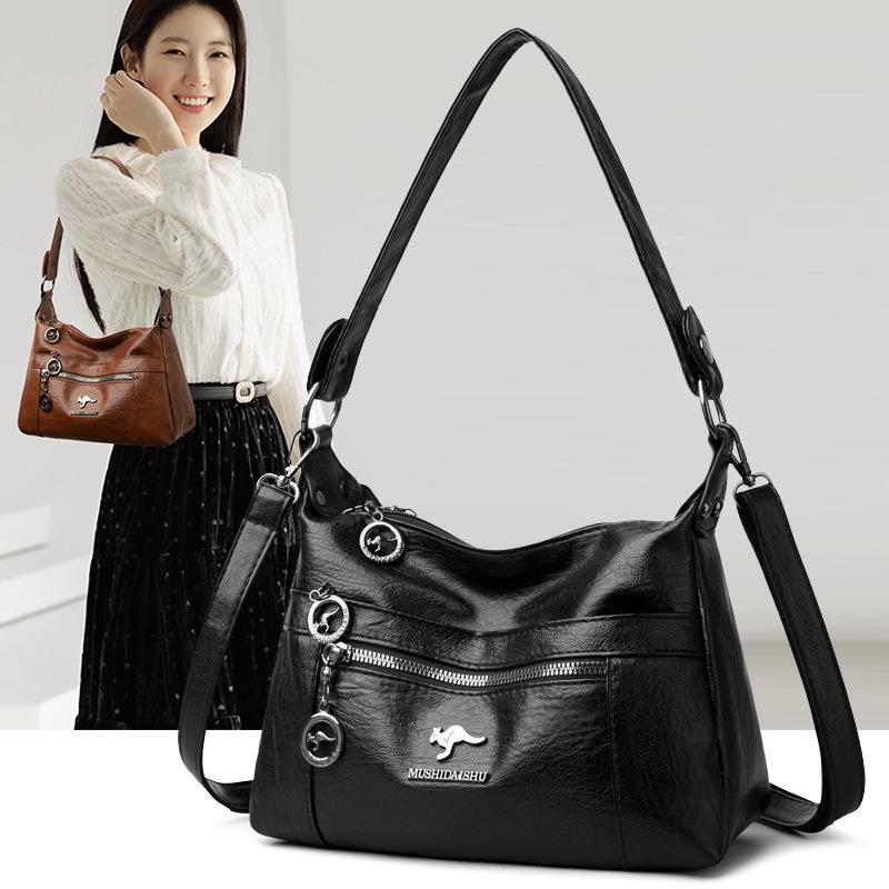 Kabelka crossbody, Dámská kabelka přes jedno rameno, Velká taška pro maminky, Kabelka na dojíždění