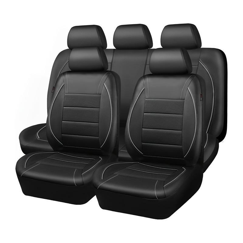 Universal PU Leather Car Seat Cover for Front Seats - All-Season, One-Piece Design