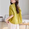 Light Short-sleeved Shirt Women's Summer New Fashion Loose Large Size Age-reducing Cardigan Top