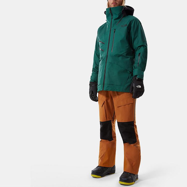 THE NORTH FACE Windbreaker Jackets Men's Green Hooded Moderate Straight Fit NF0A4QXP-S9W
