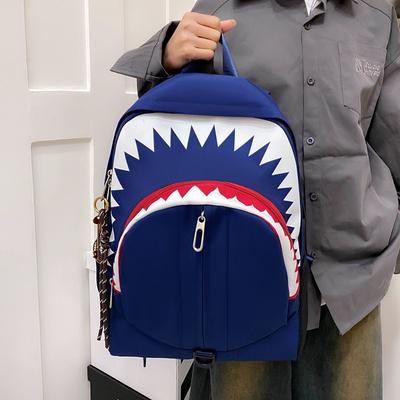 Schoolbag Shark Funny Couple Backpack 1011 New Personalized Creative Backpack Large Capacity Student Trend Luminous Schoolbag