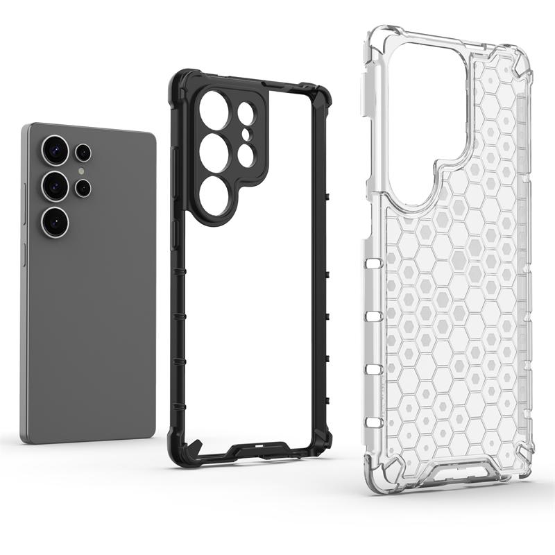 Shockproof Transparent Case For Samsung Galaxy S25 Ultra Honeycomb Armor Case Samsung S25 Ultra Cover For Samsung S25 Ultra Case