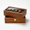 Oirlv 10 přihrádek Box na hodinky Dřevěná šperkovnice Organizer na hodinky Pouzdro Pánské Dámské Mechanické hodinky Úložné pouzdro Box na vystavení náramkových hodinek